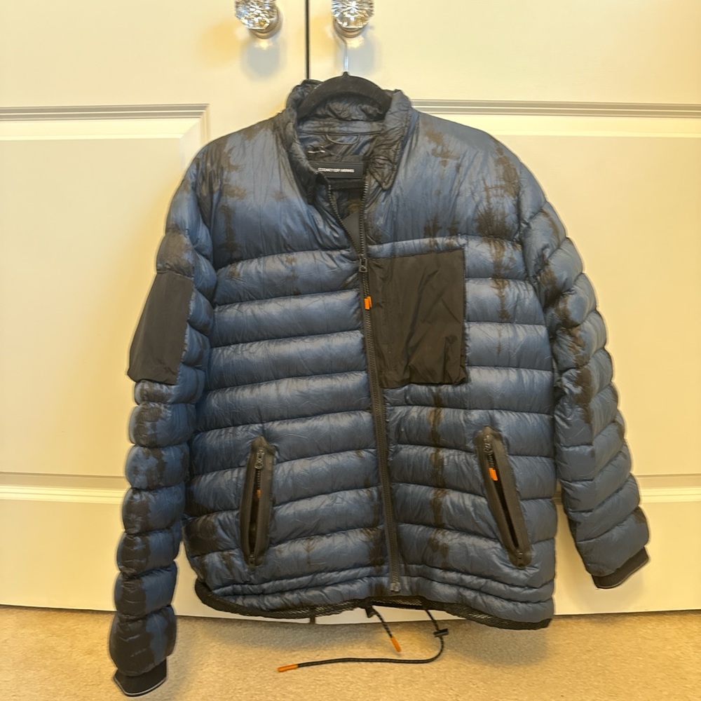 Men's Coat of Arms Blue Puffer Jacket
